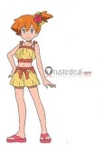 Pokemon Sun and Moon Misty Yellow Red Swimsuit Cosplay Costume