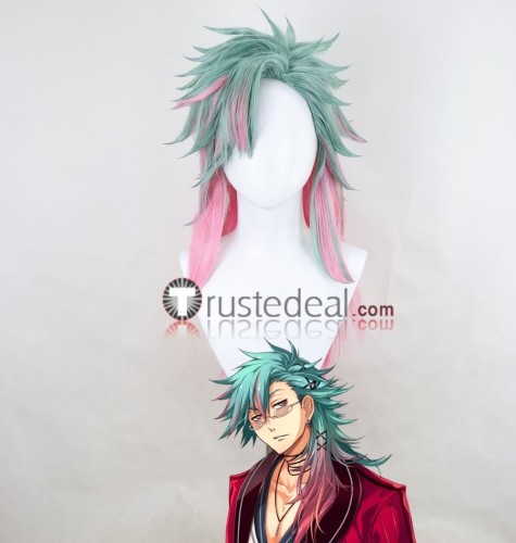 The Legend of Heroes McBurn Green Blue Pink Styled Cosplay Wig