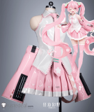Vocaloid Hatsune Miku Sakura Miku Pink Cosplay Costume Patent Leather
