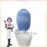 Pokemon Team Rocket James Purple Blue Styled Cosplay Wig