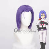 Pokemon Team Rocket James Purple Blue Styled Cosplay Wig