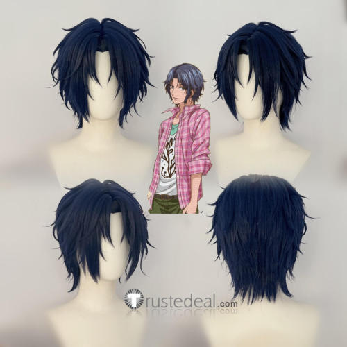 Prince of Tennis Tezuka Kunimitsu Seiichi Yukimura Keigo Atobe Purple Green Blue Styled Cosplay Wig