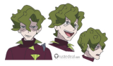 Pokemon Scarlet and Violet Gym Leader Brassius Ortega Gallade Gardevoir Gijinka Pink Green Styled Cosplay Wig