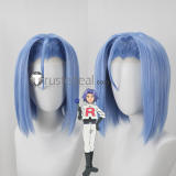 Pokemon Team Rocket James Purple Blue Styled Cosplay Wig