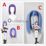 Pokemon Team Rocket James Purple Blue Styled Cosplay Wig