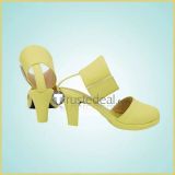 Pokemon Serena Elesa Yellow Brown Cosplay Boots Shoes