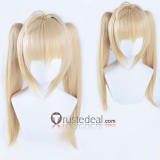 Fate Grand Order FGO Black Saber Alter Artoria Swimsuit Ponytails Pale Blonde Cosplay Wig