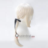 Fate Grand Order FGO Black Saber Alter Artoria Swimsuit Ponytails Pale Blonde Cosplay Wig