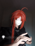 Gintama Silver Soul Kamui Orange Red Styled Cosplay Wig