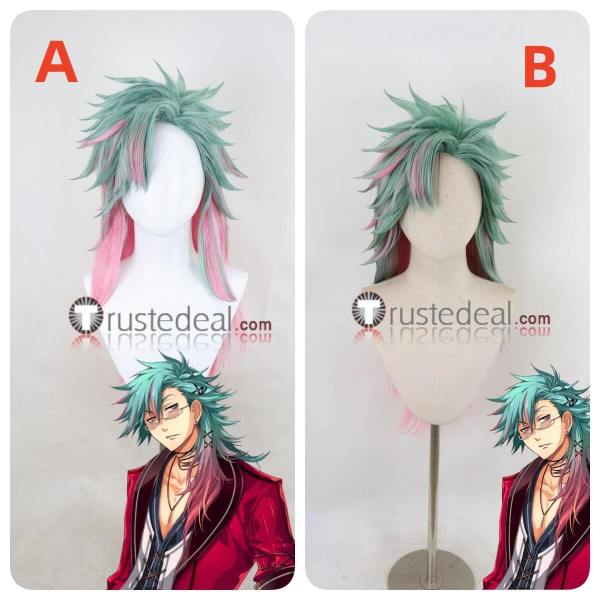 The Legend of Heroes McBurn Green Blue Pink Styled Cosplay Wig