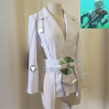 Alien Stage Round 7 Luka Performance White Coat Cosplay Costume 2
