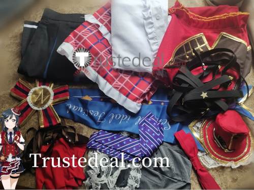 Commission Love Live! Nijigasaki High School Idol Club Setsuna Yuki Nana Nakagawa Red Idol Cosplay Costume Plus Size