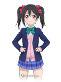 Love Live SR Cheerleader Nico Yazawa Black Ponytails Riko Sakurauchi Red Styled Cosplay Wig