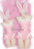 Vocaloid Hatsune Miku Black Pink Bunny Suit Cosplay Costume