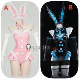Vocaloid Hatsune Miku Black Pink Bunny Suit Cosplay Costume