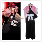 Bleach 6th Division Lieutenant Abarai Renji Soul Society Arc Bankai Pink Black Cosplay Costume