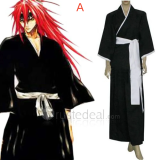 Bleach 6th Division Lieutenant Abarai Renji Soul Society Arc Bankai Pink Black Cosplay Costume