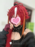 Underground Idol Mika Luca Red Blue White Ponytail Cosplay Wig Unstyled