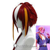 Underground Idol Mika Luca Red Blue White Ponytail Cosplay Wig Unstyled