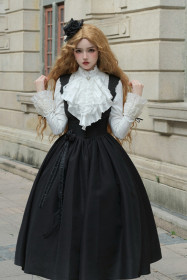 Withpuji Night Traveler Black Lolita Dress, Coat, Blouse and Accessories