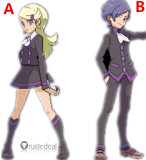 Commission Pokemon the Series XY Ace Trainer Astrid Eustace Puprle Cosplay Costume