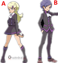 Commission Pokemon the Series XY Ace Trainer Astrid Eustace Puprle Cosplay Costume