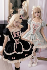 Withpuji Heartbeat Short Sleeves Lolita One Piece