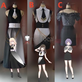 BanG Dream! It's MyGO Misumi Hatsune Sumita Mana Yuutenji Nyamu Black White Dress Cosplay Costume