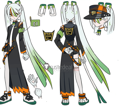 Commission Pokemon feat. Hatsune Miku Project Voltage Fighting Type Black Cosplay Costume