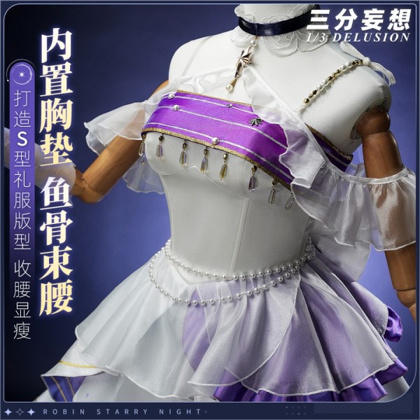 1/3 Delusion Honkai Star Rail Robin The Starry Night Cosplay Costume