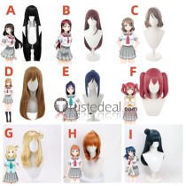 Love Live Sunshine Aqours Chika Dia Riko Kanan You Yoshiko Cosplay Wigs