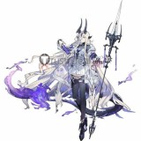 Arknights Eblana Necrass Purple White Set Cosplay Costume
