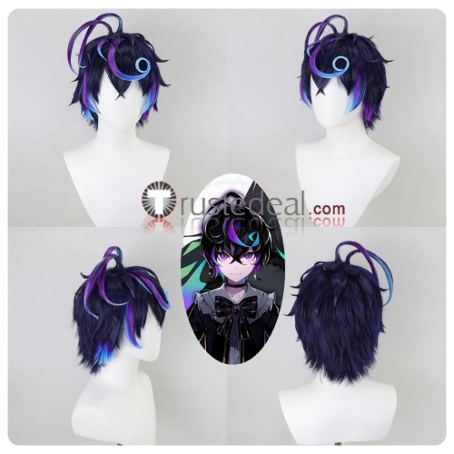 WACCA Luin Blue Grey Styled Cosplay Wig