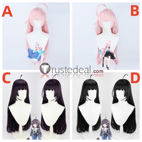 Blue Archive Takanashi Hoshino Kasumizawa Miyu Pink Black Cosplay Wig