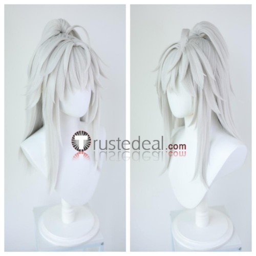 Honkai Star Rail HSR Jing Yuan Prestyled Silver Ponytail Cosplay Wig