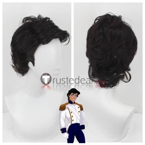 Disney Prince The Little Mermaid Eric Black Styled Cosplay Wigs