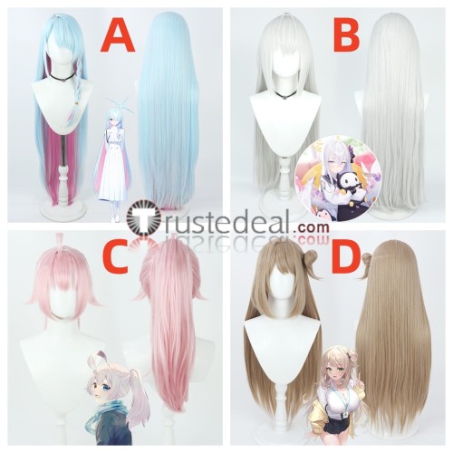 Blue Archive Renkawa Cherino Shirasu Azusa Takanashi Hoshino Izayoi Nonomi Blue Silver White Cosplay Wig