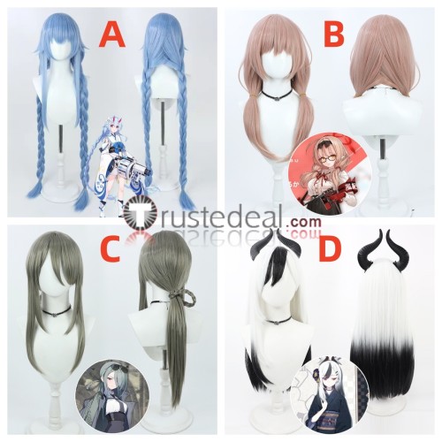 Blue Archive Waraku Chise Chinatsu Hinomiya Konoe Mina Onikata Kayoko Blue Light Green Cosplay Wig