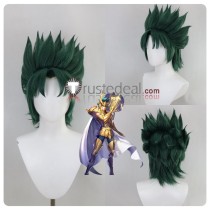 Saint Seiya Capricorn Shura Dark Green Styled Cosplay Wig