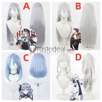Blue Archive Kurodate Haruna Omagari Hare Amau Ako Blue Silver White Cosplay Wig