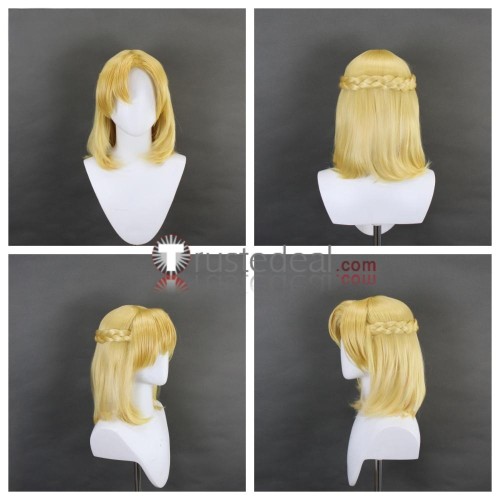 Overwatch 2 Mercy Angela Ziegler Golden Styled Cosplay Wig