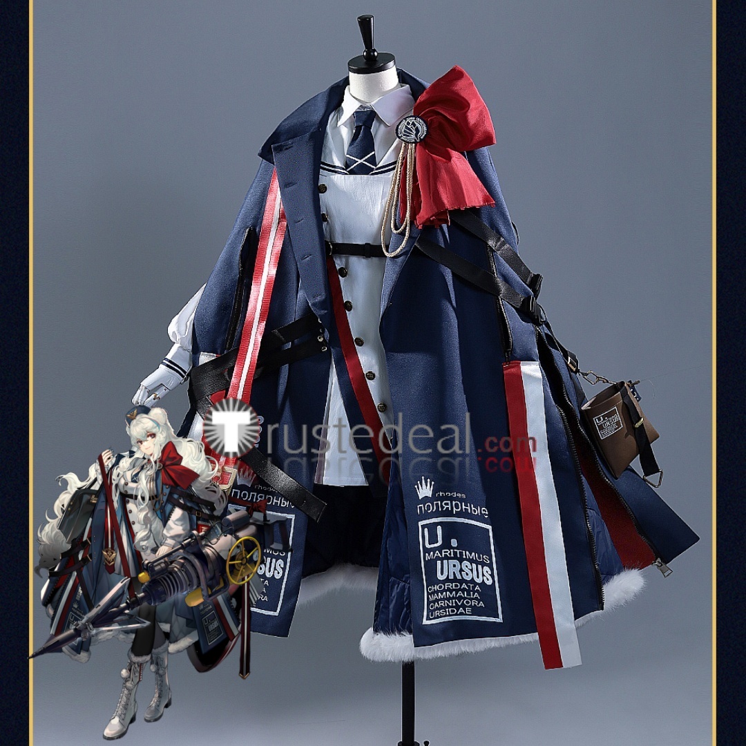 Arknights Rosa Роса Default Outfit Blue Coat Cosplay Costume