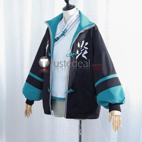 Arknights Yan Black Coat Cosplay Costume
