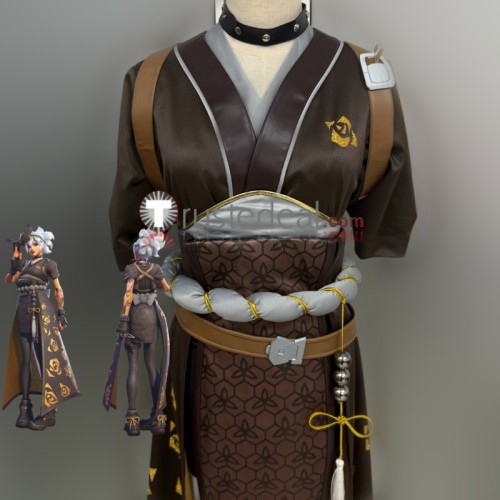 Overwatch 2 Hashimoto Kiriko New Skin Brown Cosplay Costume