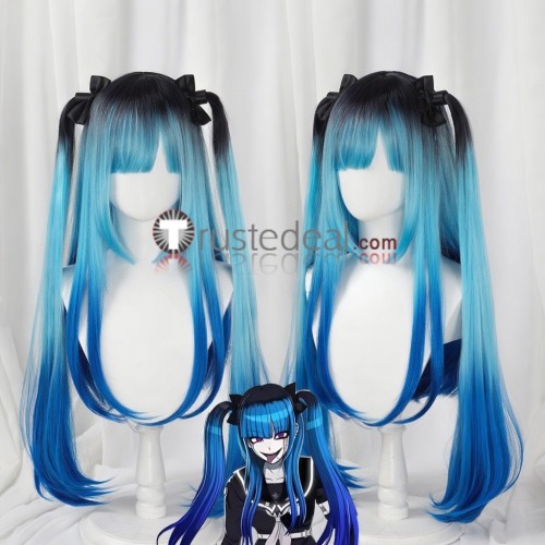 The Hundred Line Last Defense Academy Amemiya Darumi Eito Aotsuki Tsukumo Ima Takumi Sumino Blue Grey Purple Red Cosplay Wig