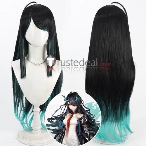 Arknights Mon3tr Lemuen Ray Dusk Black Pink Red Cosplay Wigs