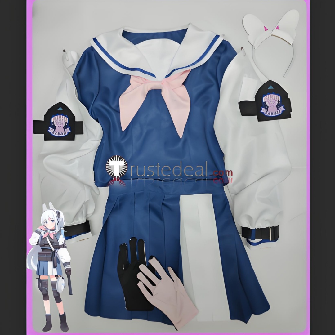 Blue Archive SRT RABBIT Team Tsukiyuki Miyako Sailor Set Blue Cosplay ...