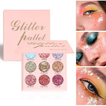 9 colors glitter powder eyeshadow