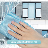 Lurrose Nanoscale Cleaning Cloth Fish Scale Microfiber Polishing Lint Free Rag Streak Free Miracle Easy Clean Nano Cloth for Car Glass Mirror Window Kitchen