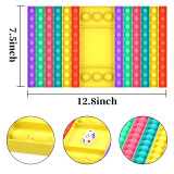 Big Jumbo Pop Its It Fidget Toy Giant Mega Push Bubble Popit Poppet Popper Figet Toy Large Huge Rainbow Poppit Pop-It Popet Game Chess Board Sensory Figette Toy for Kids Adult